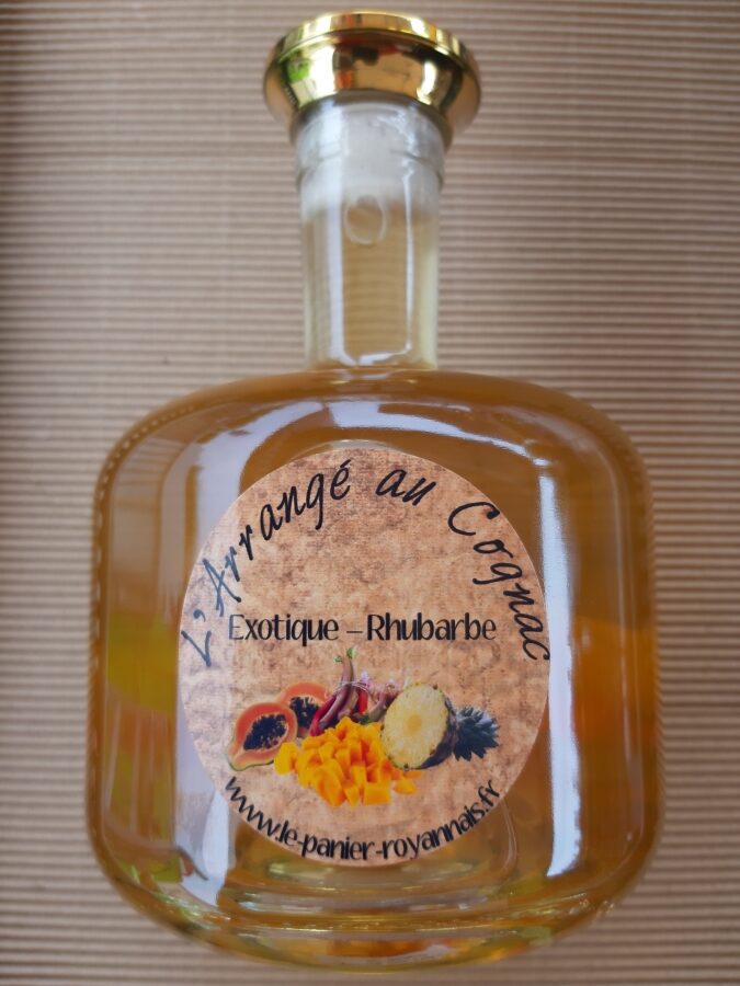 Cognac arrangé - Exotic, Rhubarbe 25° - 70cl