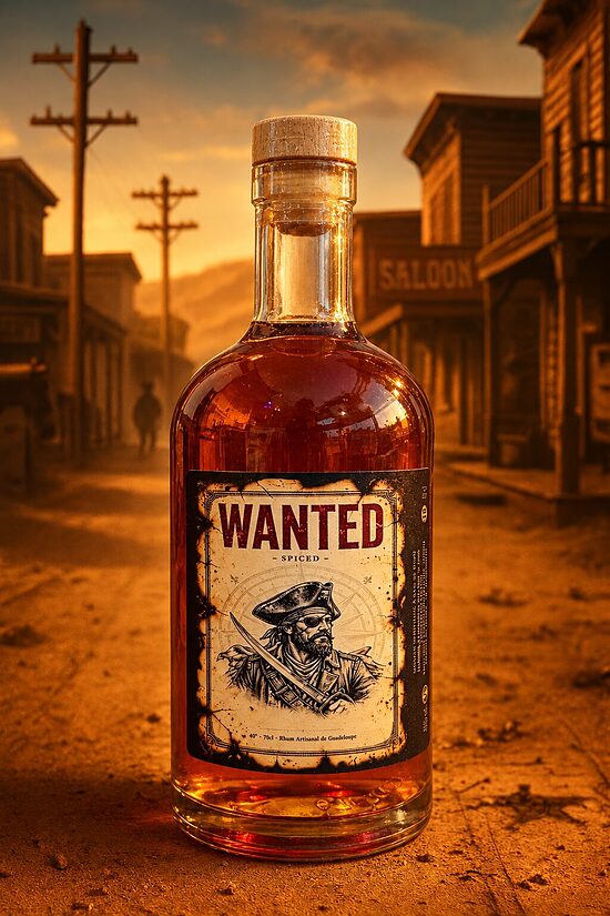 RHUM WANTED - Vieux Rhum Ambré aromatisé mirabelle et abricot 40° - 70cl
